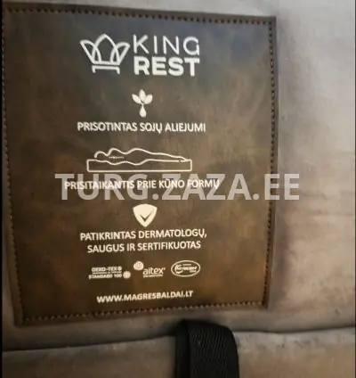 Премиальная кровать 160×200 с хранением – антикоготная ткань, ортопедический матрас Memory Foam